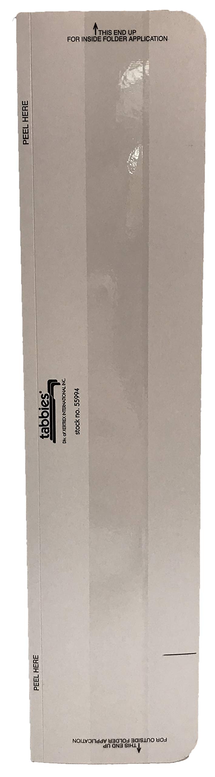 تابيز tabbies Extenda-Folder Strips، تحويل المجلدات العلوية المقطوعة إلى مجلدات ملفات علامة التبويب النهائية، أبيض، ملحق علامة تبويب 3/4 بوصة، علامة تبويب نهاية كاملة، 100/صندوق (55994)، 2 عرض × 9-1/2 ارتفاع - Image 3